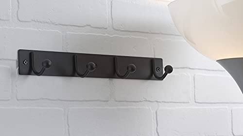 Richelieu Hardware 16218 Utility Hook Rack 12-5/8 in (320 mm), Matte Black