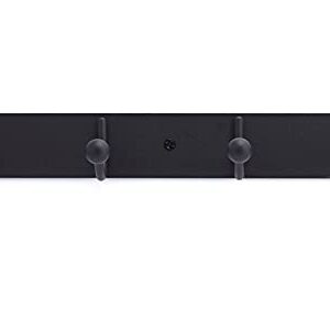 Richelieu Hardware 16218 Utility Hook Rack 12-5/8 in (320 mm), Matte Black