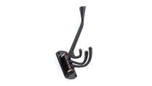 richelieu hardware 76464bag nystrom triple utility swivel hook, brushed oil-rubbed bronze