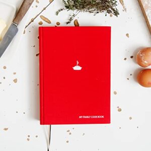 Suck UK Recipe Book To Write In Your Own Recipes | Blank Recipe Book & Cookbooks To Write In | Hardcover Recipe Notebook | Blank Cookbook & Recipe Journal | Make Your Own Cookbook | DIY Cookbook | Red