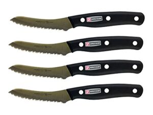 miracle blade iv world class professional series set of four (4) serrated steak knives