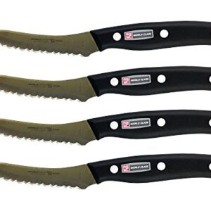 Miracle Blade IV World Class Professional Series Set of Four (4) Serrated Steak Knives