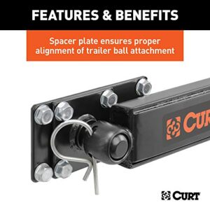 CURT 17322 Short Trunnion Bar Weight Distribution Hitch with Sway Control, Up to 10K, 2-In Shank, 2-5/16-Inch Ball , Black