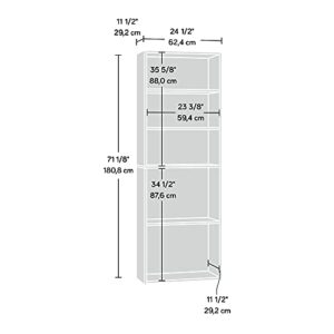 Sauder Beginnings 5-Shelf Bookcase, Soft White finish