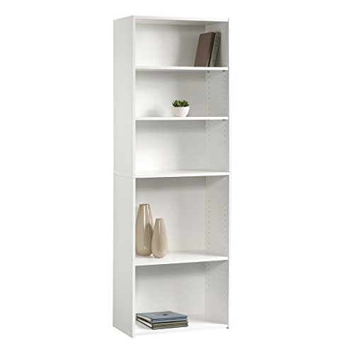 Sauder Beginnings 5-Shelf Bookcase, Soft White finish