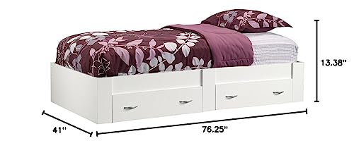 Sauder Beginnings Twin Platform Bed, Twin, Soft White finish