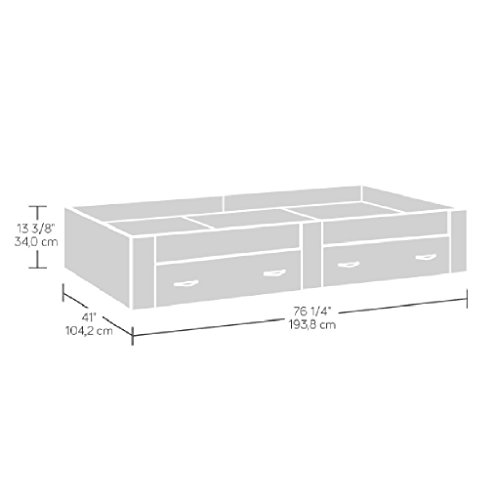 Sauder Beginnings Twin Platform Bed, Twin, Soft White finish