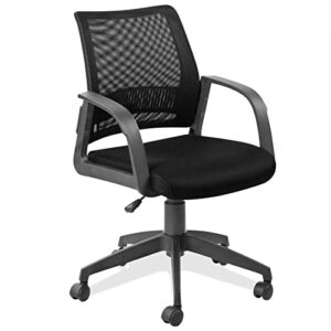leick black mesh back office chair