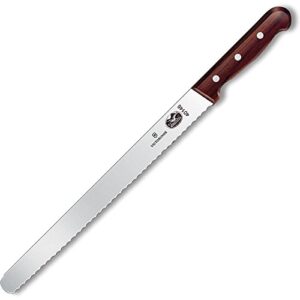 victorinox 40146 wavy edge 12" blade bread knife w/ wood handle