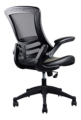 Stylish Mid-Back Mesh Office Chair With Adjustable Arms. Color: Black