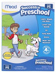mead success in preschool workbook, grades pre-k (48108), white