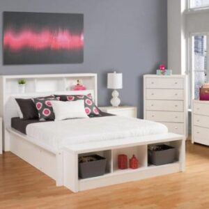 Prepac Calla 5 Drawer Dresser for Bedroom, Chest of Drawers, Bedroom Furniture, Clothes Storage and Organizer, 16" D x 30.25" W x 45" H, White, WDBR-0550-1