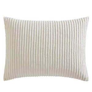 beatrice home fashions channel chenille, standard sham, ivory