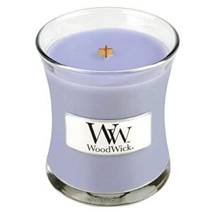 woodwick mini candle-lavender spa, purple, 6.8 x 6.8 x 7.8 cm