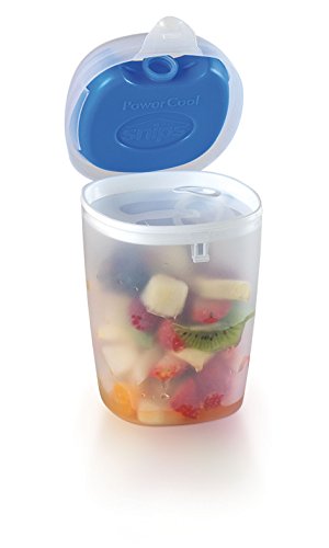 Snips Porta Yogurt | Contenitore Refrigerato Con Cucchiaino | Lunch Box | Contenitori per Cibi | 0,5 LT | Colore Azzurro | Coperchio con Chiusura di Sicurezza | Made In Italy | Bpa Free