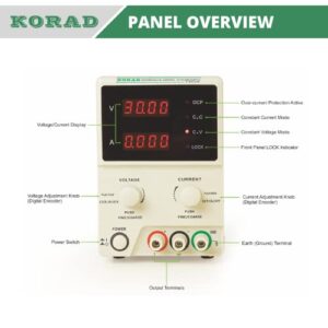 KORAD KD3005D - Precision Variable Adjustable 30V, 5A DC Linear Power Supply Digital Regulated Lab Grade…