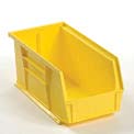 Global Industrial Yellow Plastic Stacking Bin 8-1/4 x 14-3/4 x 7 - Lot of 12