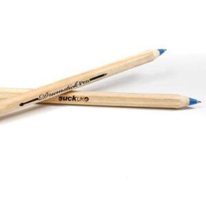 Suck UK | Drumsticks Ballpoint Pens | Blue Rollerball Pens | Novelty Stationary Supplies | Blue Pens Shaped liked Drum Sticks | From Stationery Kit to Drum Kit