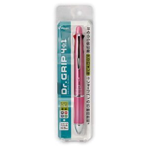 pilot dr. grip 41 4 color 0.5 mm ballpoint multi pen 0.5 mm pencil - series i - shell pink