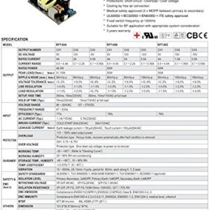 Medical 50W RPT-60B Meanwell AC-DC Triple Output RPT-60 Series MEAN WELL Switching Power Supply