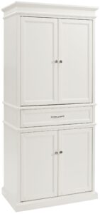 crosley furniture parsons pantry cabinet, white