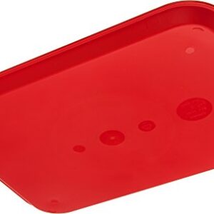 Carlisle FoodService Products Cafe Plastic Fast Food Tray, 14" x 18", Red