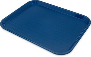 carlisle foodservice products cafe plastic fast food tray, 14" x 18", blue