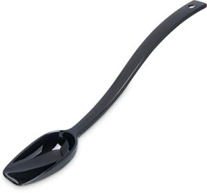 carlisle foodservice products plastic solid spoon, 10 inches, black