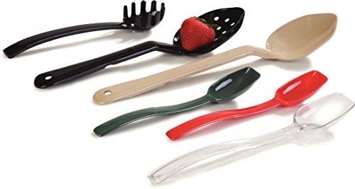 Carlisle FoodService Products Plastic Solid Spoon, 10 Inches, Black