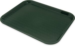 carlisle foodservice products cafe plastic fast food tray for cafeteria, 14" x 18", green