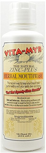 3 Pack VITA-MYR 16 Oz Effective Herbal Zinc-Plus Mouthwash