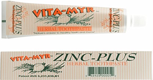 3 Pack VITA-MYR Zinc Plus Toothpaste 4 oz