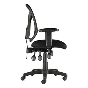 Realspace® MFTC 200 Multifunction Ergonomic Super Task Chair, Black