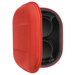 geekria shield headphones case compatible with sony mdr-zx300, mdr-zx310, mdr-xb200, mdr-zx100, mdr-zx110 case, replacement hard shell travel carrying bag with cable storage (red)