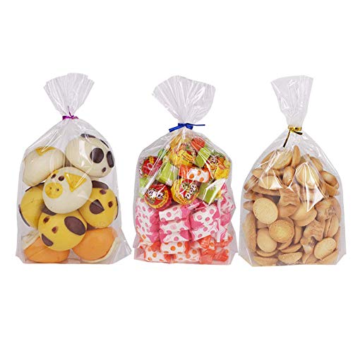 100x Clear Flat Cello/Cellophane Treat Bag 6x8 inch(1.2mil) Gift Basket Supplies