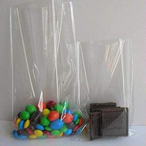 100x Clear Flat Cello/Cellophane Treat Bag 6x8 inch(1.2mil) Gift Basket Supplies