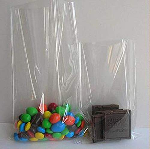 100x Clear Flat Cello/Cellophane Treat Bag 6x8 inch(1.2mil) Gift Basket Supplies