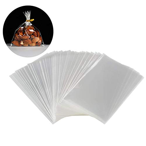 100x Clear Flat Cello/Cellophane Treat Bag 6x8 inch(1.2mil) Gift Basket Supplies