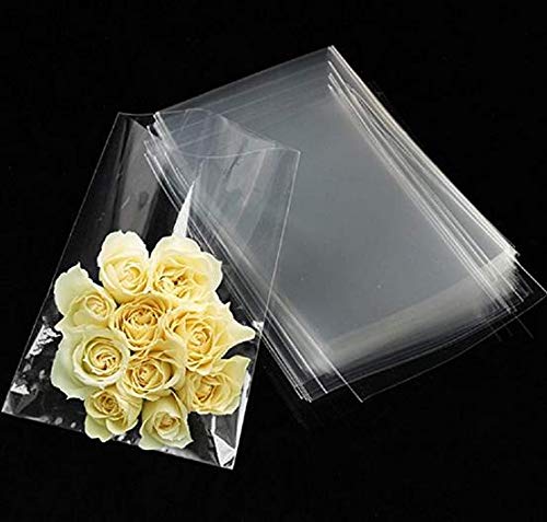 100x Clear Flat Cello/Cellophane Treat Bag 6x8 inch(1.2mil) Gift Basket Supplies