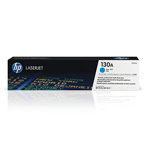 HP 130A Cyan Toner Cartridge | Works with HP Color LaserJet Pro MFP M176, M177 Series | CF351A