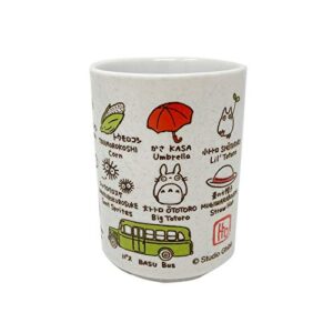 studio ghibli via bluefin benelic my neighbor totoro "totoro and friends" japanese teacup - official studio ghibli merchandise, white (bnl18304)