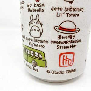 Studio Ghibli via Bluefin Benelic My Neighbor Totoro "Totoro and Friends" Japanese Teacup - Official Studio Ghibli Merchandise, White (BNL18304)