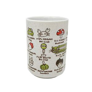 Studio Ghibli via Bluefin Benelic My Neighbor Totoro "Totoro and Friends" Japanese Teacup - Official Studio Ghibli Merchandise, White (BNL18304)