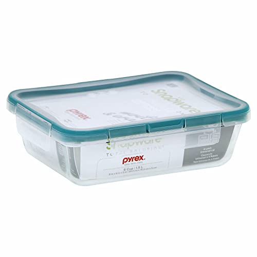 Snapware 6-Cup Total Solution Rectangle Food Storage Container, Glass