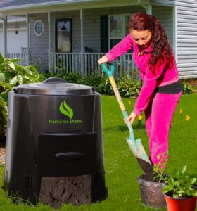 enviro world corporation ewc-30 82 gallon compost bin, black