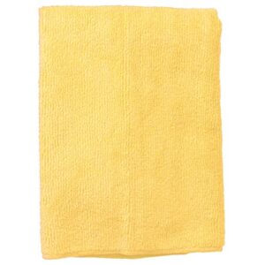 wilen standard duty microfiber cloths, 16", yellow, pack of 12