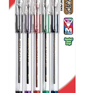 Pentel® R.S.V.P.® Ballpoint Pens, Fine Point, 0.7 mm, Clear Barrel, Assorted Ink Colors, Pack Of 5