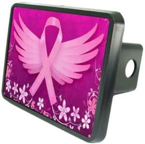 breast cancer awareness wings - hitch cover 2" receiver from redeye laserworks