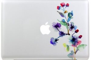 g ganen macbook decal colors flower macbook sticker partial cover macbook pro decal skin macbook air 13 sticker macbook decal