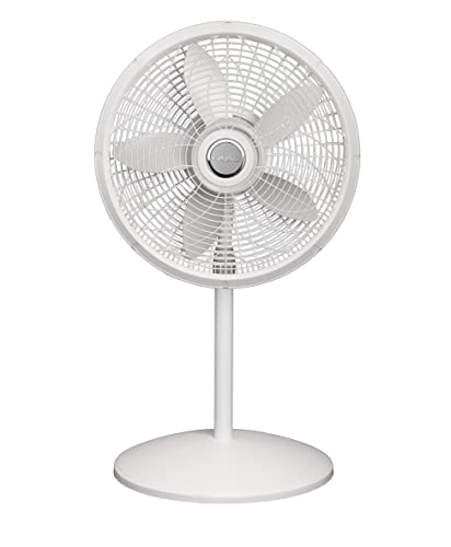 Lasko Oscillating Pedestal Fan, Adjustable Height, 3 Speeds, for Bedroom, Living Room, Home Office and College Dorm Room, 18", White, 1820